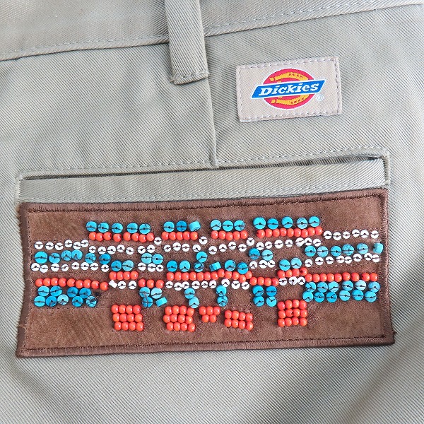 実際に弊社で買取させて頂いたDickies/ディッキーズ ビーズ パッチワーク チノパンツ/34の画像 5枚目
