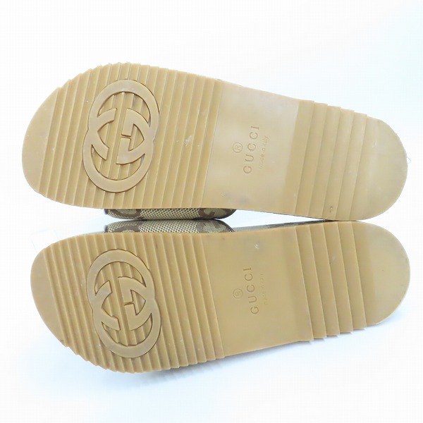 実際に弊社で買取させて頂いたGucci/グッチ ジャンボ GGキャンバス メンズ スライドサンダル 靴 624695/8の画像 2枚目