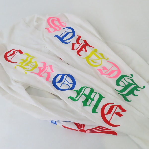 実際に弊社で買取させて頂いた【JPタグ】CHROME HEARTS/クロムハーツ セメタリー クロス マルチカラー 長袖 Tシャツ/Lの画像 4枚目