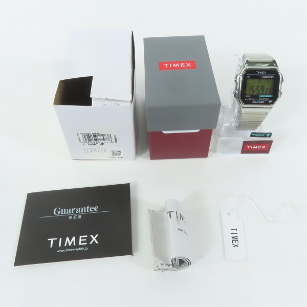 実際に弊社で買取させて頂いたTIMEX/タイメックス NDIGLO/インディグロ デジタル 金属製伸縮ベルト 腕時計 T78587 の画像 6枚目