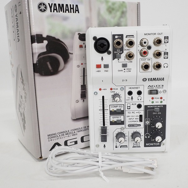 実際に弊社で買取させて頂いたYAMAHA/ヤマハ AG03 ミキシングコンソール ミキサー ウェブキャスティングミキサー【通電確認済】