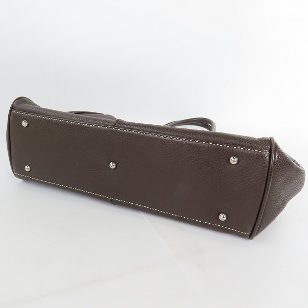 実際に弊社で買取させて頂いた土屋鞄製造所/ツチヤカバン レザー ダークブラウン トートバッグ の画像 2枚目