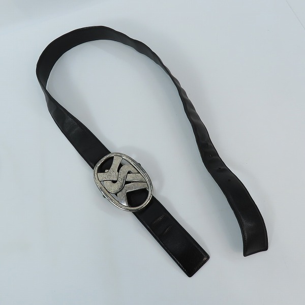 実際に弊社で買取させて頂いたYves Saint Laurent/イブサンローラン YSLロゴバックル レザーベルトの画像 7枚目