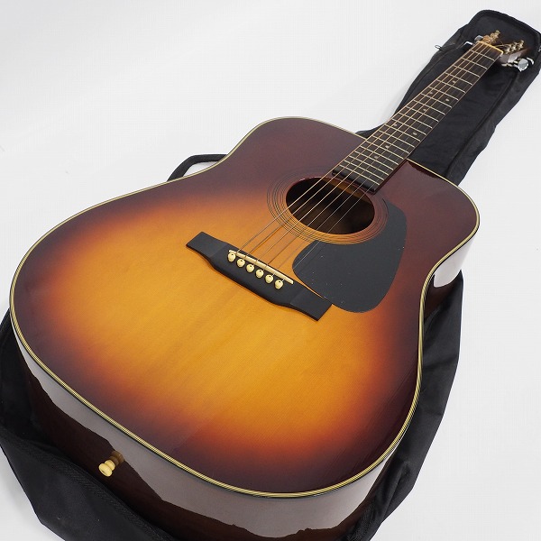 実際に弊社で買取させて頂いた★【難有り】Morris/モーリス MD-502 幌馬車ラベル アコースティックギター/アコギ ソフトケース付