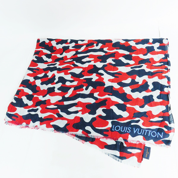 実際に弊社で買取させて頂いた【JPタグ】LOUIS VUITTON/ルイヴィトン シルク混 迷彩/カモフラ 大判 ストール/マフラーM71620