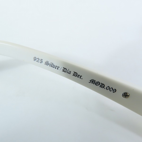 実際に弊社で買取させて頂いたA'rossvy/ロズヴィー PREMIUM COLLECTION 15周年モデル ダイヤモンド サングラス/アイウェア MOD009の画像 7枚目