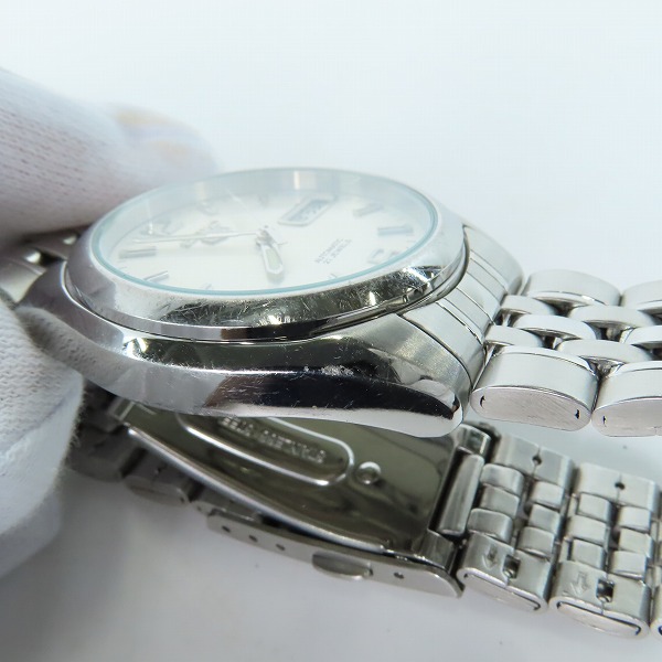 実際に弊社で買取させて頂いたSEIKO/セイコー 5/ファイブ AUTOMATIC 21 JEWELS ST.STEEL 自動巻き 腕時計 7S26-01V0の画像 6枚目