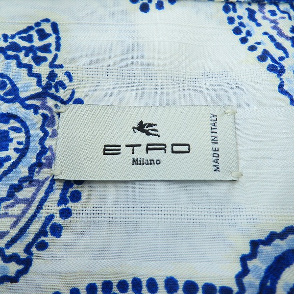実際に弊社で買取させて頂いたETRO/エトロ  ペイズリー柄 半袖シャツ/44の画像 2枚目