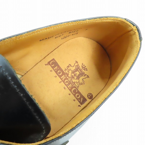 実際に弊社で買取させて頂いたGEORGE COX/ジョージコックス レザー/インターレース ブラック 4067/7の画像 4枚目