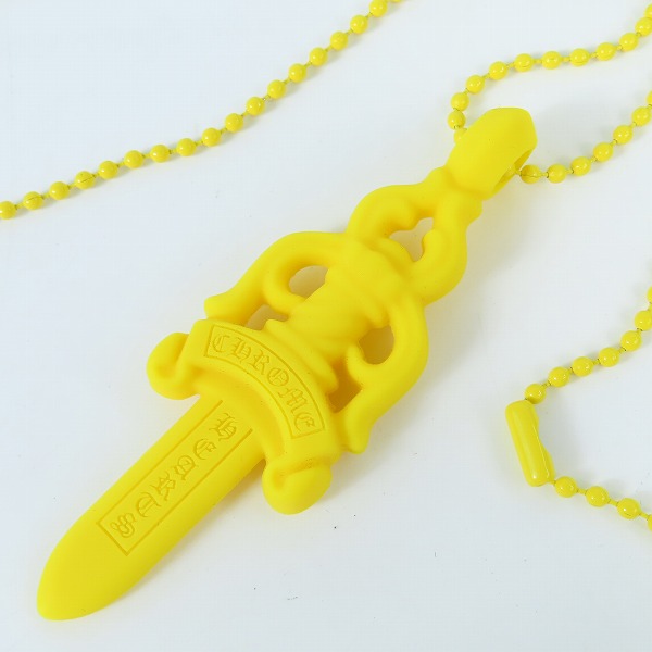 実際に弊社で買取させて頂いたCHROME HEARTS/クロムハーツ RUBBER LARGE DAGGER/ラバー ラージ ダガー ネックレス イエロー