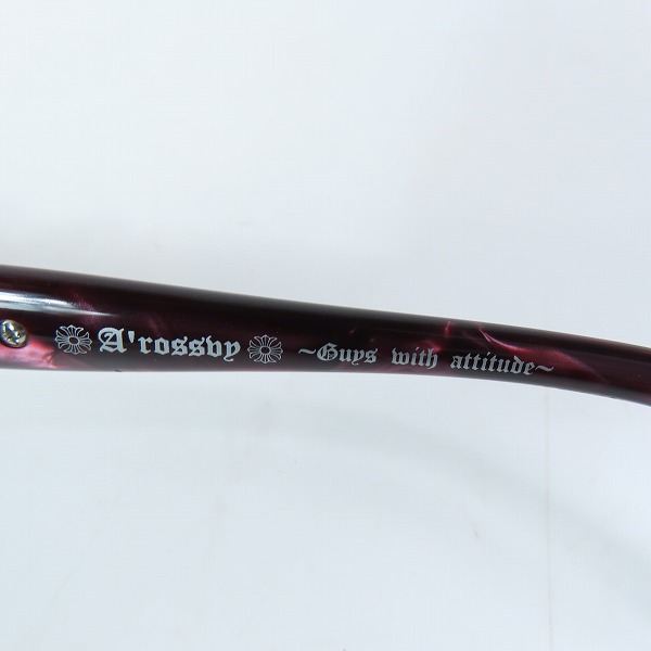 実際に弊社で買取させて頂いたA'rossvy/ロズヴィー サイド シルバー 925 クロス モチーフ サングラス/アイウェア 209251708の画像 6枚目