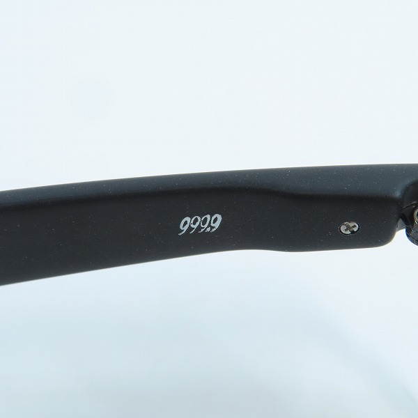 実際に弊社で買取させて頂いた999.9/フォーナインズ  跳ね上げ アイウェア/メガネフレーム ブラックマット NPM-57の画像 4枚目