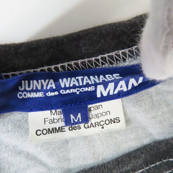 実際に弊社で買取させて頂いたJUNYA WATANABE MAN/ジュンヤワタナベマンノルディック雪柄 七分丈ラグランシャツ WH-T011/Mの画像 2枚目