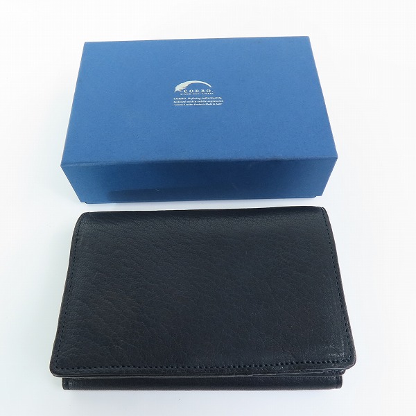 実際に弊社で買取させて頂いたCORBO/コルボ GOAT/ゴート 縦型折財布/ウォレット コインケース付 1LJ-1306の画像 8枚目