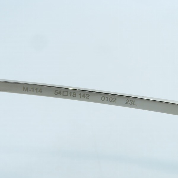 実際に弊社で買取させて頂いた999.9/フォーナインズ チタニウム コンビ アイウェア/メガネフレーム M-114の画像 4枚目