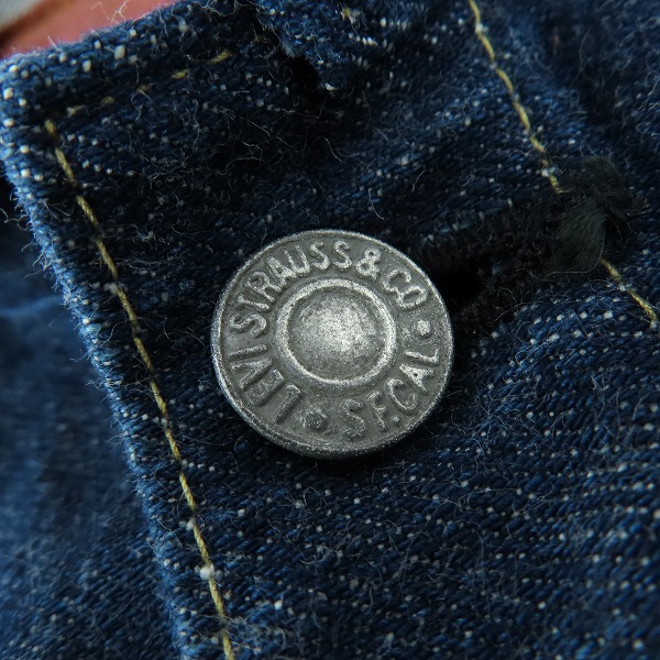 実際に弊社で買取させて頂いたLEVI’S/リーバイス 71507XX/J02刻印 日本製 デニムジャケット Gジャン/38の画像 6枚目