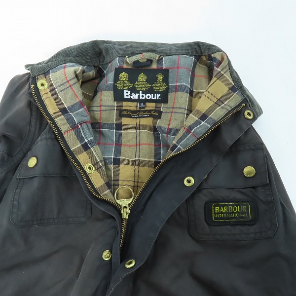 実際に弊社で買取させて頂いたBarbour/バブアー INTERNATIONAL インターナショナル オイルドジャケット CWX0022BK91 /XL12/13の画像 2枚目