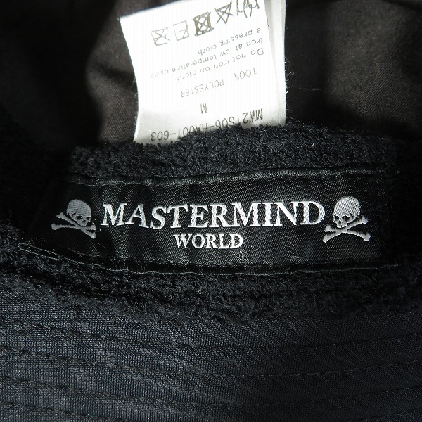 実際に弊社で買取させて頂いたMASTERMIND WORLD/マスターマインド ワールド ロゴ/スカル刺繍 バケットハット MW21S06-HA001/Mの画像 5枚目