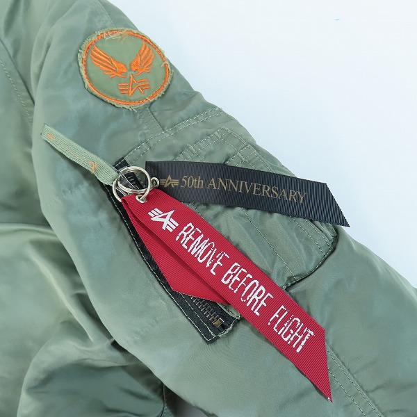 実際に弊社で買取させて頂いたALPHA INDUSTRIES×BREITLING/アルファインダストリーズ×ブライトリング 50th Anniversary フライトジャケット/Mの画像 5枚目