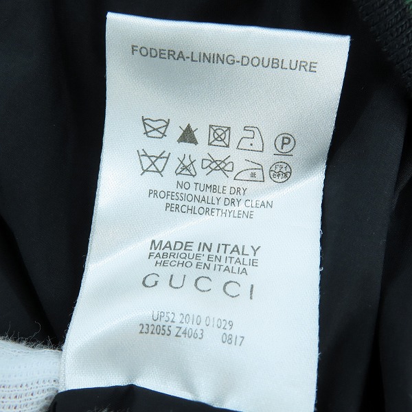 実際に弊社で買取させて頂いたGUCCI/グッチ シェリーライン ジップアップブルゾン 46の画像 5枚目