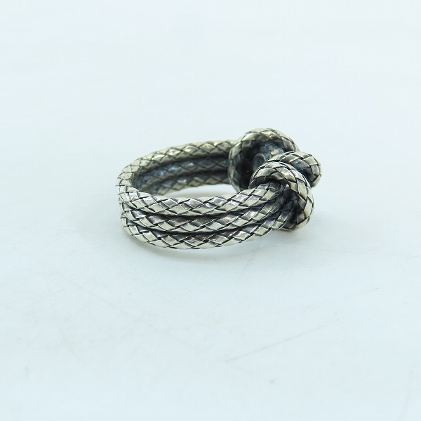 実際に弊社で買取させて頂いたBOTTEGA VENETA/ボッテガヴェネタ イントレチャート リング Ag925/8号の画像 3枚目