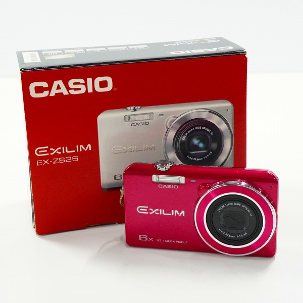 実際に弊社で買取させて頂いたCASIO/カシオ EXILIM EX-ZS26 コンパクトデジタルカメラ 簡易動作確認済み