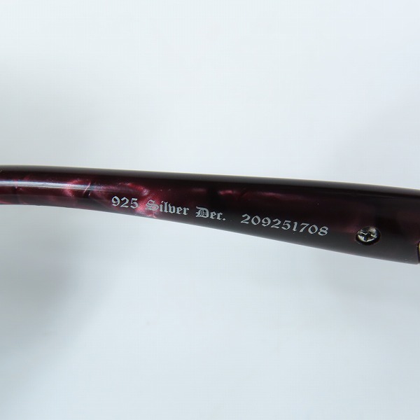 実際に弊社で買取させて頂いたA'rossvy/ロズヴィー サイド シルバー 925 クロス モチーフ サングラス/アイウェア 209251708の画像 7枚目