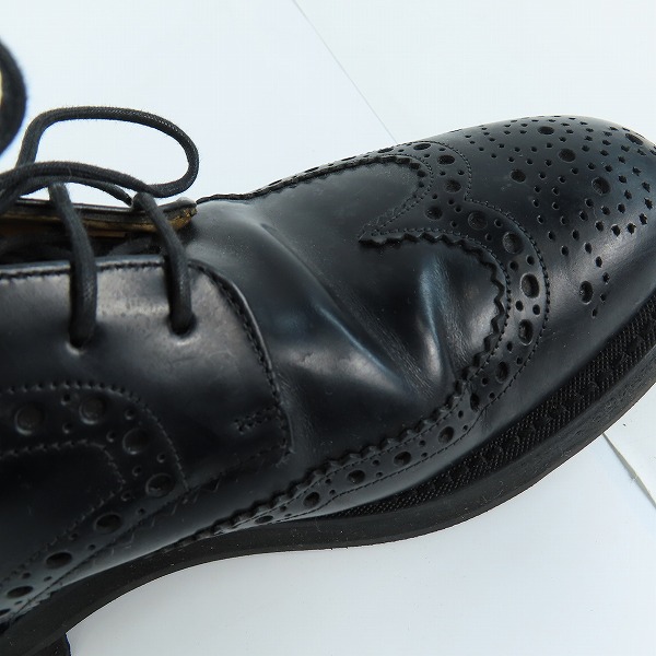 実際に弊社で買取させて頂いたChurchs/チャーチ LINGWOOD/リングウッド レザー ウィングチップ シューズ 6175/65Fの画像 7枚目