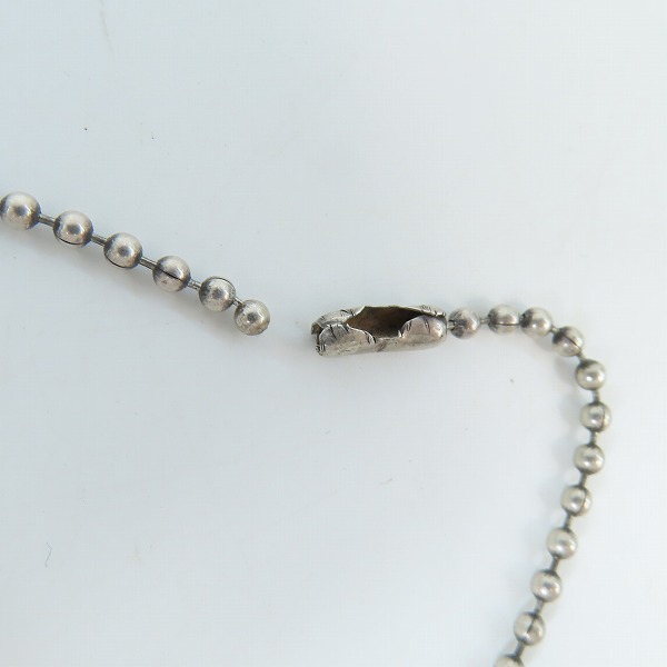 実際に弊社で買取させて頂いたCHROME HEARTS/クロムハーツ カットアウトクロスダガードッグタグ ペンダント/純正 ボールチェーンネックレスの画像 8枚目