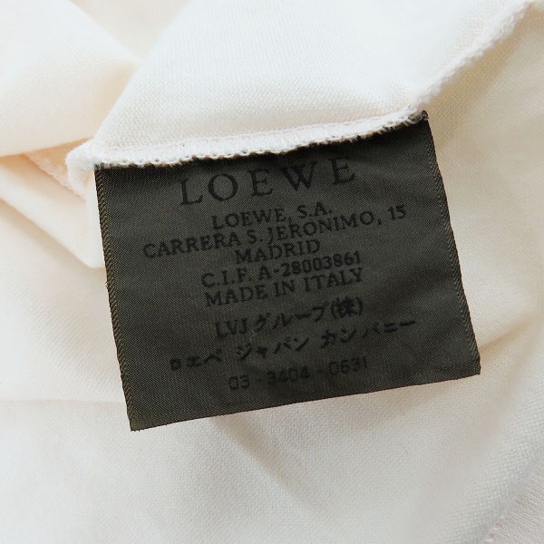 実際に弊社で買取させて頂いたLOEWE/ロエベ  ロゴ刺繍 Tシャツ/Lの画像 3枚目