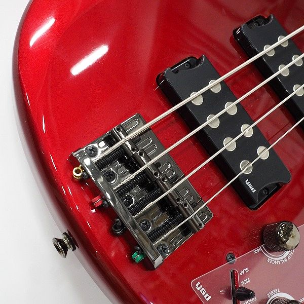 実際に弊社で買取させて頂いた★YAMAHA/ヤマハ TRBX304 CAR アクティブ4弦エレキベース キャンディアップルレッド ソフトケース付の画像 5枚目