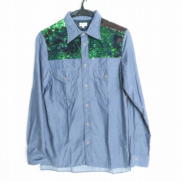 実際に弊社で買取させて頂いたPaulSmith/ポールスミス スパンコール装飾 ウェスタンシャツ S