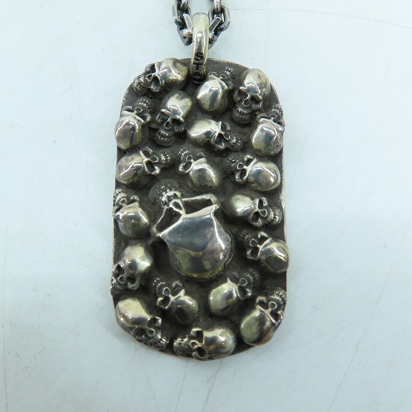 実際に弊社で買取させて頂いたSTANLEY GUESS/スタンリーゲス マルチスカルドッグタグ/チェーン付きの画像 1枚目