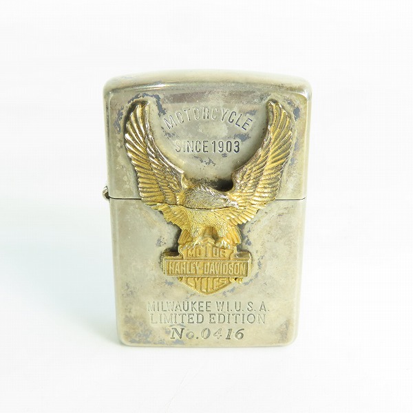 実際に弊社で買取させて頂いたZIPPO/ジッポー HARLEY-DAVIDSON/ハーレーダビッドソン メタル貼り/シリアル入 1994年製 