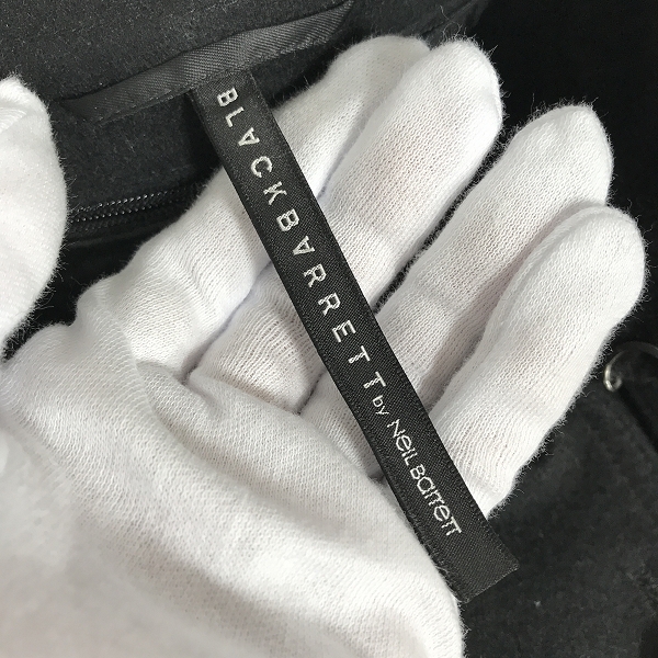 実際に弊社で買取させて頂いたBLACKBARRETT by NEIL BARRETT/ブラックバレットバイニールバレット コート ブラック/3の画像 2枚目
