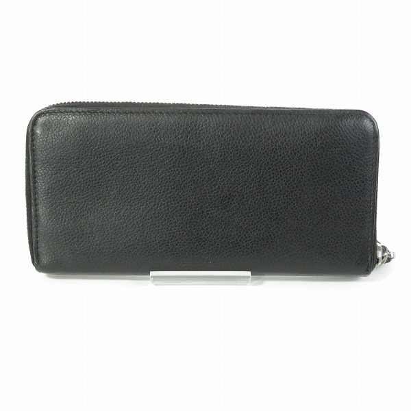 実際に弊社で買取させて頂いたSAINT LAURENT PARIS/サンローランパリ YSLロゴ ラウンドジップ/ファスナー 長財布/ウォレットの画像 1枚目