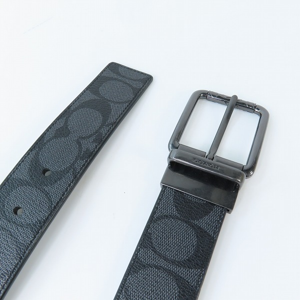 実際に弊社で買取させて頂いたCOACH/コーチ レザーベルト シグネチャー柄の画像 1枚目