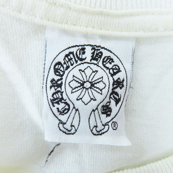 実際に弊社で買取させて頂いたCHROME HEARTS/クロムハーツ USA製 ダガー/ホースシュープリント 胸ポケット 半袖Tシャツ Lの画像 2枚目