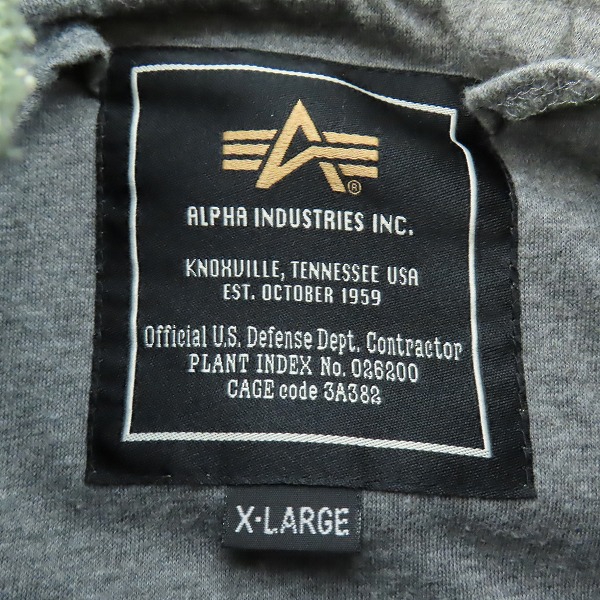 実際に弊社で買取させて頂いたALPHA INDUSTRIES/アルファインダストリーズ ボンティング L-2B ミリタリー フライト ジャケット/TA1300-019/XLの画像 2枚目