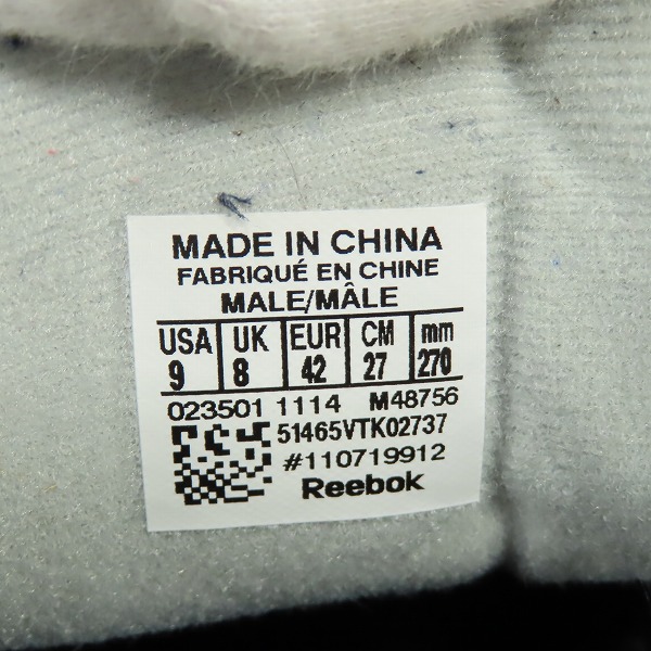 実際に弊社で買取させて頂いたReebok/リーボック INSTA PUMP FURY OG/インスタ ポンプ フューリー オリジナル M48756/27の画像 5枚目