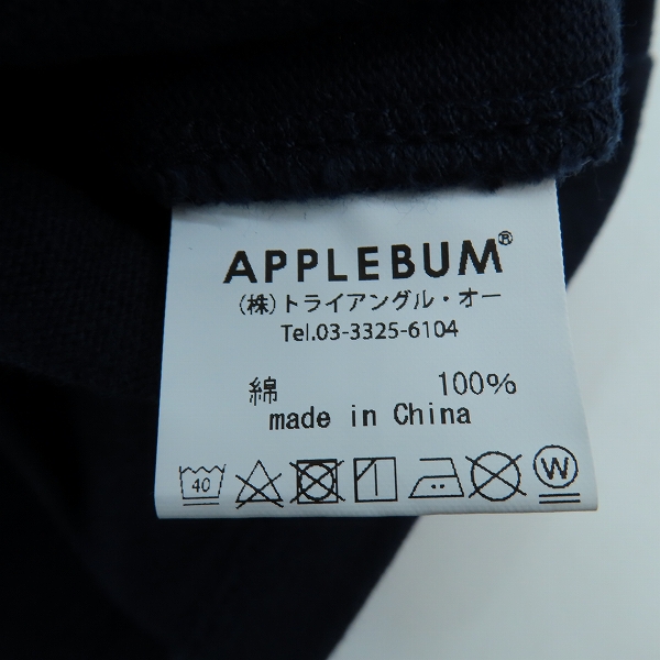 実際に弊社で買取させて頂いたAPPLEBUM/アップルバム 胸ポケット 半袖Tシャツ ダークネイビー/Lの画像 3枚目