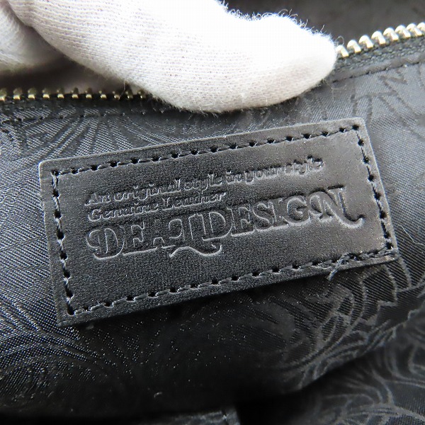 実際に弊社で買取させて頂いたDEAL DESIGN/ディールデザイン 2way エッジウェーブボストート レザー トートバッグ/ショルダーバッグの画像 4枚目