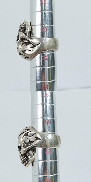 実際に弊社で買取させて頂いたCRAZY PIG/クレイジーピッグ トライバルスカルリング  21-22号の画像 9枚目