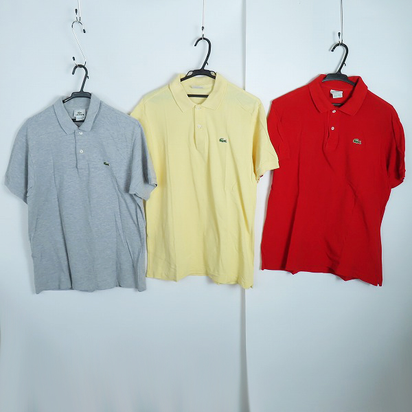 実際に弊社で買取させて頂いたLACOSTE/ラコステ 半袖 ポロシャツ 3点セット