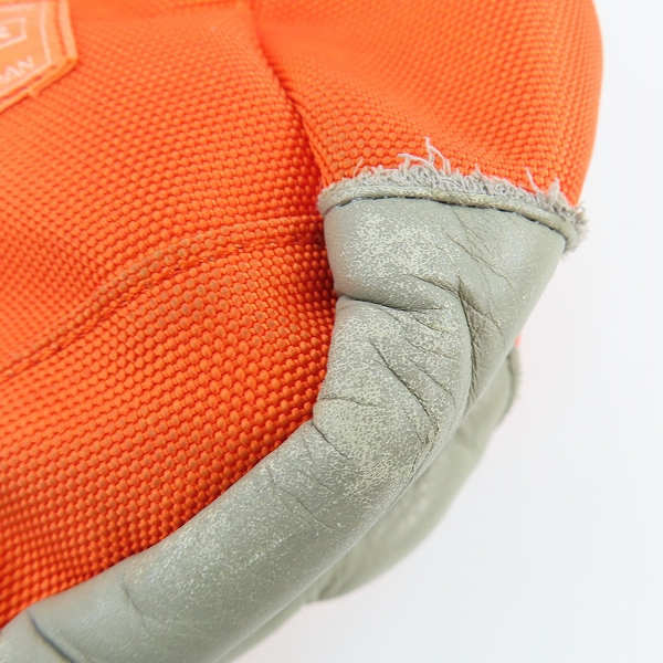 実際に弊社で買取させて頂いたPORTER/ポーター レザー切替 トートバッグ オレンジの画像 8枚目