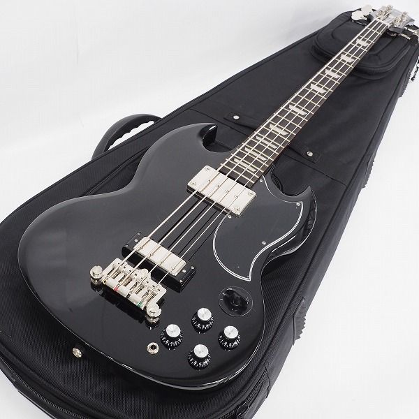 実際に弊社で買取させて頂いた★Epiphone/エピフォン EB-3 Bass Ebony 2ピックアップ 4弦エレキベース  SGタイプ ギグケース付