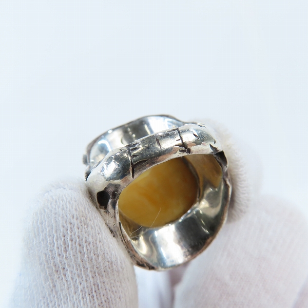 実際に弊社で買取させて頂いたALEX STREETER/アレックスストリーター エンジェルハートリング 17年限定 k18スター パウダーバルティックアンバー/9.5号の画像 8枚目