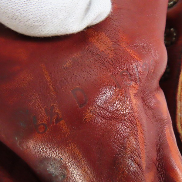 実際に弊社で買取させて頂いたRED WING/レッドウィング 半円犬タグ プレーントゥ ワークブーツ 6.5Dの画像 5枚目