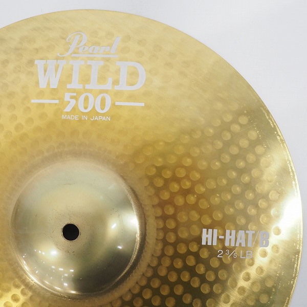 実際に弊社で買取させて頂いたPearl/パール WILD 500 14インチ ハイハットシンバル TOP&BOTTOM セット 日本製の画像 6枚目