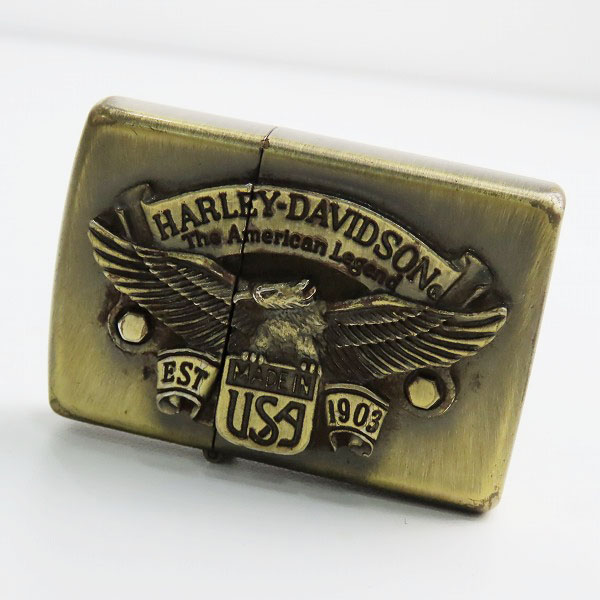 実際に弊社で買取させて頂いたZIPPO/ジッポー HARLEY-DAVIDSON/ハーレーダビッドソン THE AMERICAN LEGEND メタル貼り/1994年製